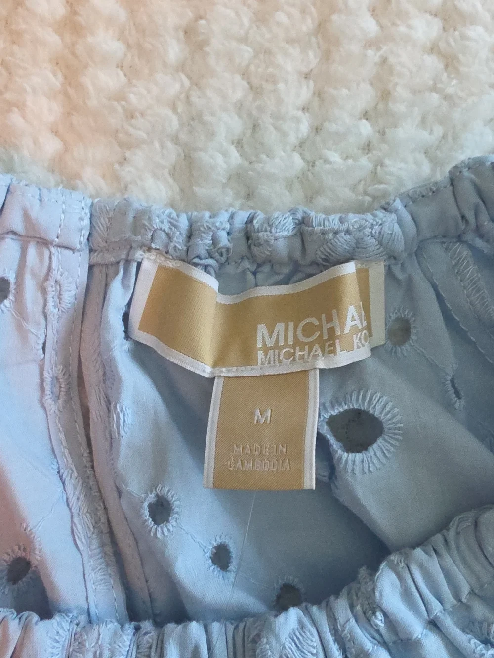 Michael Michael Kors Light Blue Lace Blouse